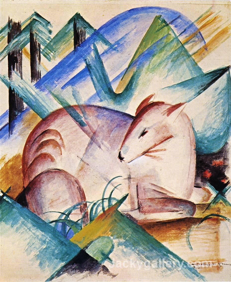 Red Deer by Franz Marc paintings reproduction